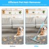 Pet Hair Removal Rake With 54.33in Adjustable Telescopic Rod Multi-Fabric Dog Hair Scraper Lint Shaver For Carpet Rug Clothes Couch
