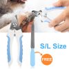 Dog Nail Clippers Pet/Toe Trimmer Stainless Steel Grooming Tool Free Nail File Small Medium Large Dogs