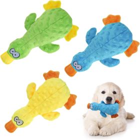 3 Pcs Duck-Shaped Dog Plush Toy With Squeaky Ball Crinkle Paper Cute Interactive Puppy Toy or Aggressive Chewer For Small Medium Large Dogs