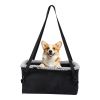 Small Dog Car Seat with Harness Center Console Pet Booster Seat Travel Car Seat with Side Pocket Cotton Velvet Cushion for Dogs Up to 9LBS