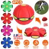 4 Pack Flying Saucer Ball Electric Colorful Flying Toy UFO Ball with LED Lights for Pet - Outdoor Toy