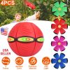 4 Pack Flying Saucer Ball Electric Colorful Flying Toy UFO Ball with LED Lights for Pet - Outdoor Toy
