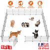 Small Animal Playpen with Door Dog Metal Playpen Small/Medium Puppy Kennel Small Animal Cage Metal Wire Fence For Indoor Outd