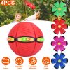 4 Pack Flying Saucer Ball Electric Colorful Flying Toy UFO Ball with LED Lights for Pet - Outdoor Toy