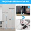 Pet Hair Removal Rake With 54.33in Adjustable Telescopic Rod Multi-Fabric Dog Hair Scraper Lint Shaver For Carpet Rug Clothes Couch