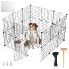 Small Animal Playpen with Door Dog Metal Playpen Small/Medium Puppy Kennel Small Animal Cage Metal Wire Fence For Indoor Outd