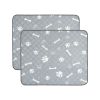 2Pcs Washable Pet Pee Pads For Puppy Kittens Dogs Reusable Potty Mats Machine Washable Pet Training Pads Non-Slip Waterproof Absorbent Dog Crate