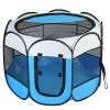 Portable Foldable Pet Tent Exercise Pen Kennel Removable Zipper Top and Bottom Water Resistant Indoor Outdoor Use For Dogs Other Pets