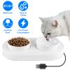 Heated Water Bowl For Dogs Ceramic Heated Pet Water Bowl Food Warmer USB Powered Thermal Pet Bowl Provide Fresh Non Freezing Drinkable Water