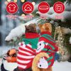 Pet Christmas Turtleneck Sweater Dog Christmas Clothes Snowman Stripes Costume Winter Holiday Sweater for Small Medium Puppy/ Dogs