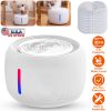 2.5L 84.54OZ Pet Water Fountain Smart Pet Drinking Fountain with LED Light 7 Pack Replaceable Filters Water Level Quiet Pump Dry-Run Protection Dog