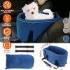 Console Pet Car Seat with Storage Pocket Booster Car Seat Portable Pet Travel Bag Machine Washable Pet Seat Fit For Small Dog