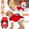 Pet Christmas Clothes Santa Claus Reindeer Antlers Costume Winter Outfit New Year Coat For Small Medium Dogs Available in S/M/L/XL