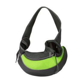 Pet Carrier for Dogs Hand Free Sling Adjustable Padded Strap Tote Bag Breathable Shoulder Bag Carrying Small Dog (Option: Green_S)