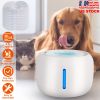 2.5L 84.54OZ Pet Water Fountain Smart Pet Drinking Fountain with LED Light 7 Pack Replaceable Filters Water Level Quiet Pump Dry-Run Protection Dog