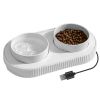 Heated Water Bowl For Dogs Ceramic Heated Pet Water Bowl Food Warmer USB Powered Thermal Pet Bowl Provide Fresh Non Freezing Drinkable Water