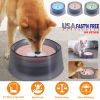 No Spill Dog Water Bowl Spill Proof Slow Water Feeder 47.35oz Pet Water Dispenser Travel Dog Bowl for Dogs