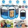 Portable Foldable Pet Tent Exercise Pen Kennel Removable Zipper Top and Bottom Water Resistant Indoor Outdoor Use For Dogs Other Pets