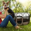 Portable Foldable Pet Tent Exercise Pen Kennel Removable Zipper Top and Bottom Water Resistant Indoor Outdoor Use For Dogs Other Pets