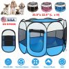 Portable Foldable Pet Tent Exercise Pen Kennel Removable Zipper Top and Bottom Water Resistant Indoor Outdoor Use For Dogs Other Pets