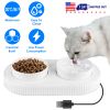 Heated Water Bowl For Dogs Ceramic Heated Pet Water Bowl Food Warmer USB Powered Thermal Pet Bowl Provide Fresh Non Freezing Drinkable Water