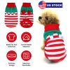 Pet Christmas Turtleneck Sweater Dog Christmas Clothes Snowman Stripes Costume Winter Holiday Sweater for Small Medium Puppy/ Dogs