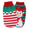 Pet Christmas Turtleneck Sweater Dog Christmas Clothes Snowman Stripes Costume Winter Holiday Sweater for Small Medium Puppy/ Dogs