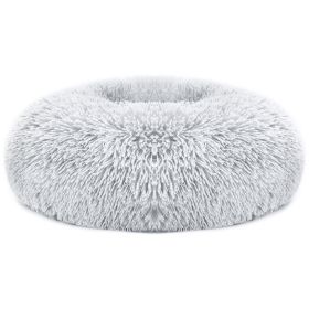 Pet Dog Bed Soft Warm Fleece Puppy Bed Dog Cozy Nest Sofa Bed Cushion For S/M Dog (Option: Gray_L)