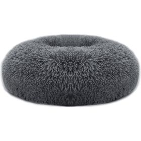 Pet Dog Bed Soft Warm Fleece Puppy Bed Dog Cozy Nest Sofa Bed Cushion For S/M Dog (Option: DGray_L)