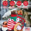 Pet Christmas Turtleneck Sweater Dog Christmas Clothes Snowman Stripes Costume Winter Holiday Sweater for Small Medium Puppy/ Dogs