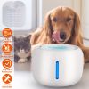 2.5L 84.54OZ Pet Water Fountain Smart Pet Drinking Fountain with LED Light 7 Pack Replaceable Filters Water Level Quiet Pump Dry-Run Protection Dog