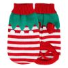 Pet Christmas Turtleneck Sweater Dog Christmas Clothes Snowman Stripes Costume Winter Holiday Sweater for Small Medium Puppy/ Dogs