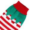 Pet Christmas Turtleneck Sweater Dog Christmas Clothes Snowman Stripes Costume Winter Holiday Sweater for Small Medium Puppy/ Dogs