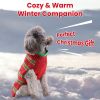 Pet Christmas Turtleneck Sweater Dog Christmas Clothes Snowman Stripes Costume Winter Holiday Sweater for Small Medium Puppy/ Dogs