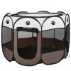 Portable Foldable Pet Tent Exercise Pen Kennel Removable Zipper Top and Bottom Water Resistant Indoor Outdoor Use For Dogs Other Pets