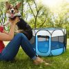 Portable Foldable Pet Tent Exercise Pen Kennel Removable Zipper Top and Bottom Water Resistant Indoor Outdoor Use For Dogs Other Pets