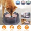 No Spill Dog Water Bowl Spill Proof Slow Water Feeder 47.35oz Pet Water Dispenser Travel Dog Bowl for Dogs