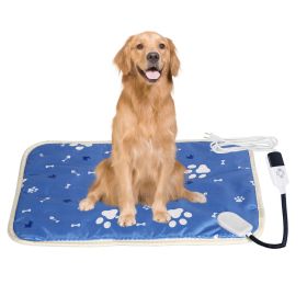 Pet Heating Pad Electric Dog Heating Mat Waterproof Warming Blanket with 9 Heating Levels 4 Timer Setting Constant On Function Chewing-resistant (Option: 45_70CM_9Gear)