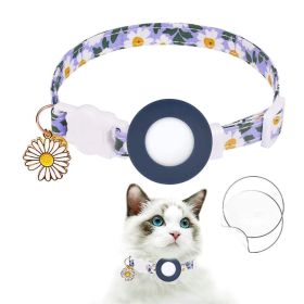 For AirTag Tracker Silicone Cover Small Daisy Pet Collar Dog Collar (Type: Pet Supplies, Color: Blue)