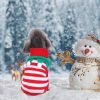 Pet Christmas Turtleneck Sweater Dog Christmas Clothes Snowman Stripes Costume Winter Holiday Sweater for Small Medium Puppy/ Dogs
