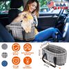 Console Pet Car Seat with Storage Pocket Booster Car Seat Portable Pet Travel Bag Machine Washable Pet Seat Fit For Small Dog