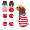 Pet Christmas Turtleneck Sweater Dog Christmas Clothes Snowman Stripes Costume Winter Holiday Sweater for Small Medium Puppy/ Dogs